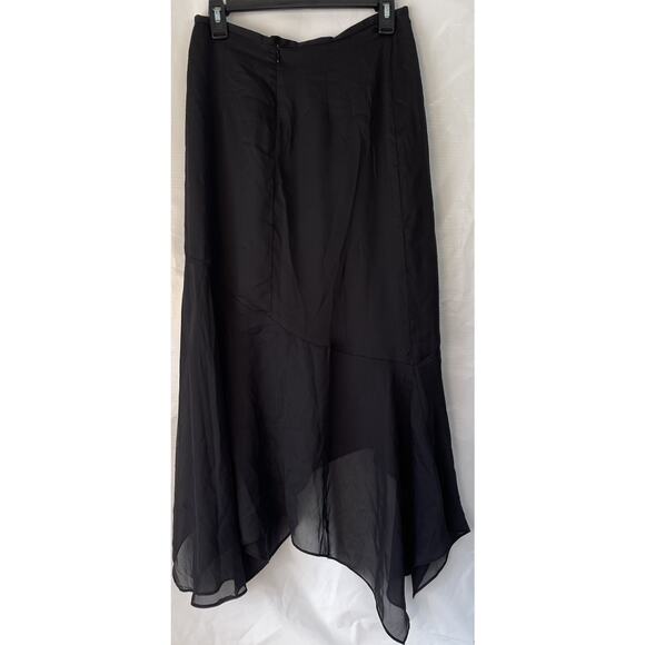 VERONIQUE YOUNG For W Women's Black Layered Asymmetrical Skirt Vtg USA Sz 10 - Picture 2 of 6